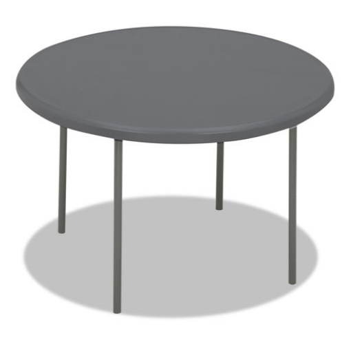 Picture of IndestrucTable Classic Folding Table, Round, 48" x 29", Charcoal