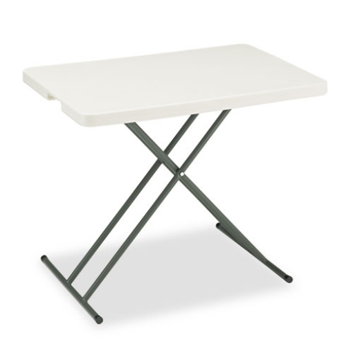 Picture of IndestrucTable Classic Personal Folding Table, 30" x 20" x 25" to 28", Platinum/Gray