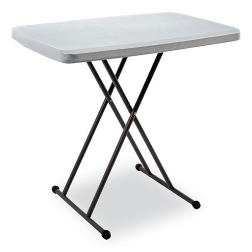 Picture of IndestrucTable Classic Personal Folding Table, 30" x 20" x 25" to 28", Charcoal