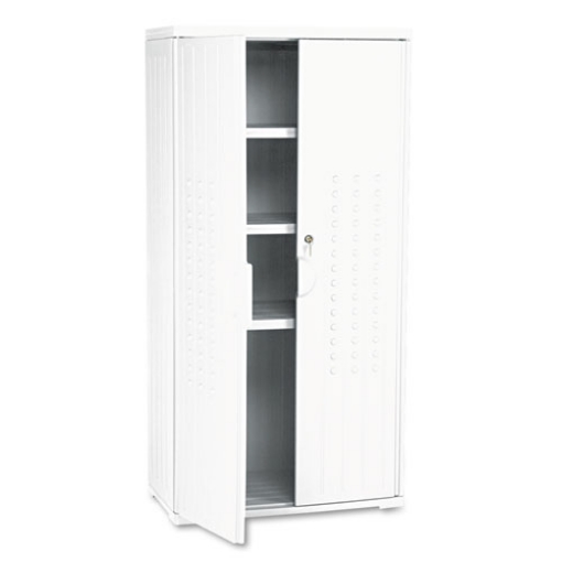 Picture of Rough n Ready Storage Cabinet, Three-Shelf, 33w x 18d x 66h, Platinum