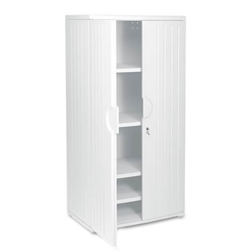 Picture of Rough n Ready Storage Cabinet, Four-Shelf, 36w x 22d x 72h, Platinum