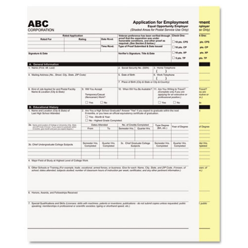 Picture of Digital Carbonless Paper, 2-Part, 8.5 x 11, White/Canary, 2,500/Carton