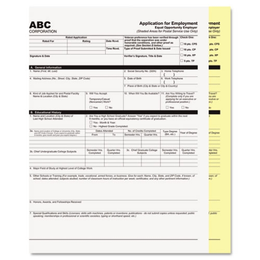 Picture of Digital Carbonless Paper, 2-Part, 8.5 x 11, White/Canary, 1,250/Carton