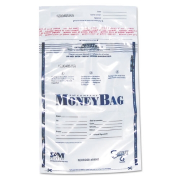 Picture of Tamper-Evident Deposit Bag, Plastic, 9 X 12, Clear, 100/pack