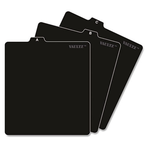 Picture of A-Z Cd File Guides, 1/3-Cut Top Tab, A To Z, 5 X 5.75, Black, 26/set