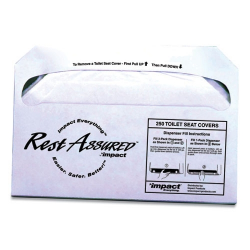 Picture of Rest Assured Seat Covers, 14.25 X 16.85, White, 250/pack, 20 Packs/carton