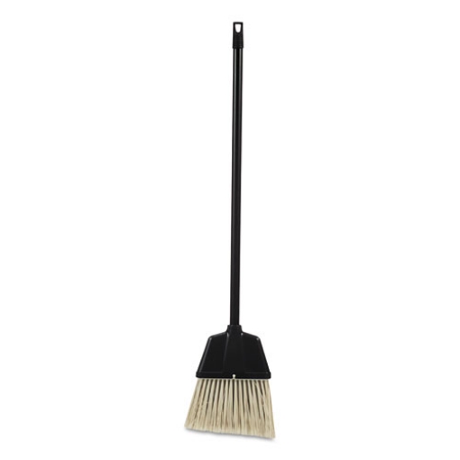 Picture of Lobby Dust Pan Broom, Plastic Bristles, 38" Handle, Natural/black, 12/carton