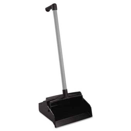 Picture of Lobbymaster Plastic Lobby Dustpan, 12w X 32h, Plastic, Black Pan/white Handle, 6/carton