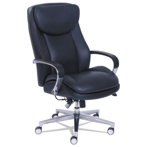 Picture of Commercial 2000 High-Back Executive Chair, Dynamic Lumbar Support, Supports 300lb, 20" To 23" Seat Height, Black, Silver Base