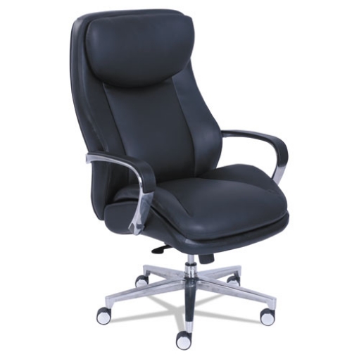 Picture of Commercial 2000 Big/tall Executive Chair, Supports Up To 400 Lb, 20.5" To 23.5" Seat Height, Black Seat/back, Silver Base