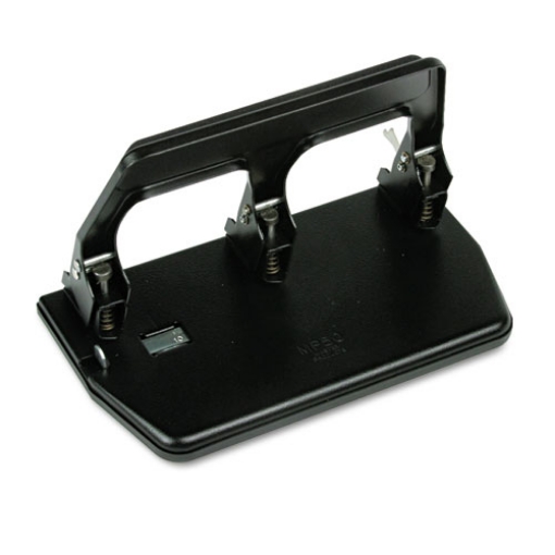 Picture of 40-Sheet Heavy-Duty Three-Hole Punch With Gel Padded Handle, 9/32" Holes, Black