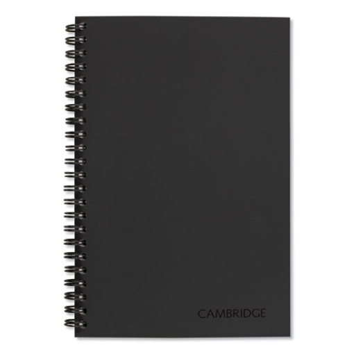 Picture of Wirebound Guided QuickNotes Notebook, 1-Subject, List-Management Format, Dark Gray Cover, (80) 8 x 5 Sheets