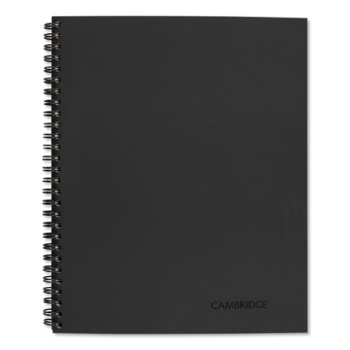 Picture of Wirebound Guided Meeting Notes Notebook, 1-Subject, Meeting-Minutes/Notes Format, Dark Gray Cover, (80) 11 x 8.25 Sheets