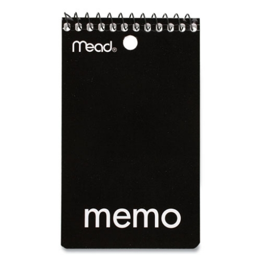 Picture of Wirebound Memo Pad With Wall-Hanger Eyelet, Medium/college Rule, Randomly Assorted Cover Colors, 60 White 3 X 5 Sheets