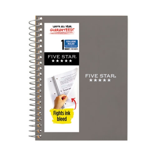 Picture of Wirebound Notebook with Two Pockets, 1-Subject, Medium/College Rule, Randomly Assorted Cover Color, (100) 7 x 4.38 Sheets