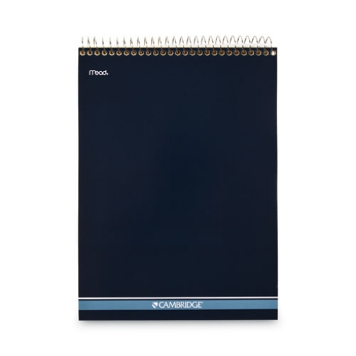 Picture of Stiff-Back Wire Bound Notepad, Wide/legal Rule, Canary/blue Cover, 70 Canary-Yellow 8.5 X 11.5 Sheets