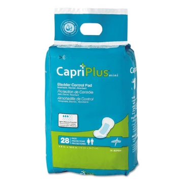 Picture of Capri Plus Bladder Control Pads, Regular, 5.5" X 10.5", 28/pack, 12/carton