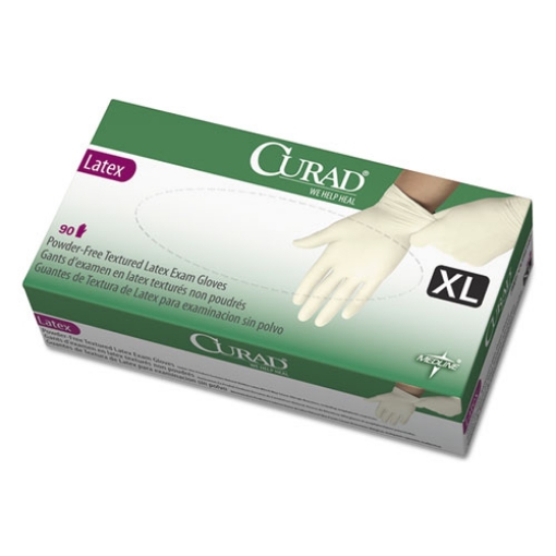 Picture of Latex Exam Gloves, Powder-Free, X-Large, 90/box