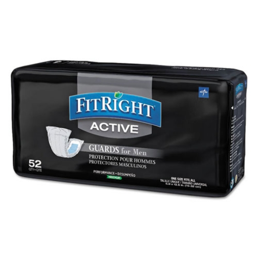 Picture of Fitright Active Male Guards, 6" X 11", White, 52/pack, 4 Pack/carton