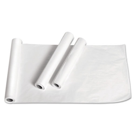 Picture of Exam Table Paper, Deluxe Crepe, 18" X 125 Ft, White, 12 Rolls/carton