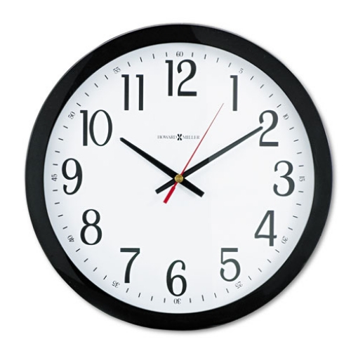 Picture of Gallery Wall Clock, 16" Overall Diameter, Black Case, 1 Aa (sold Separately)