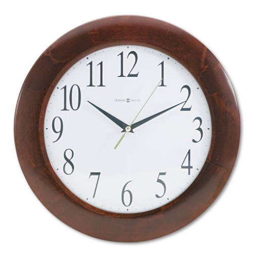 Picture of Corporate Wall Clock, 12.75" Overall Diameter, Cherry Case, 1 Aa (sold Separately)