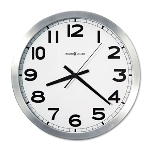 Picture of Spokane Wall Clock, 15.75" Overall Diameter, Silver Case, 1 Aa (sold Separately)