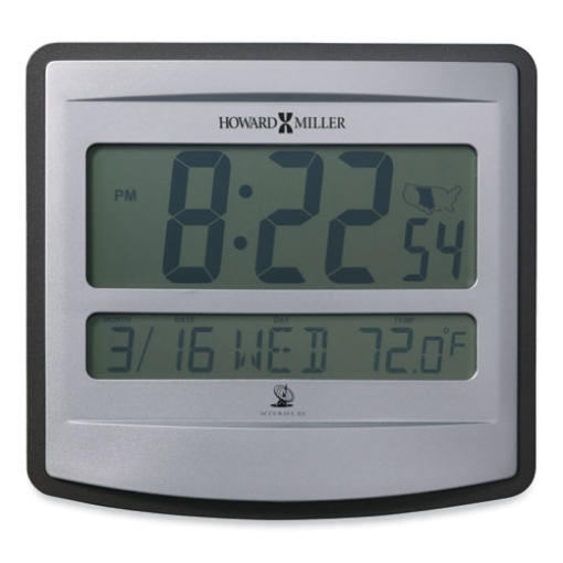 Picture of Nikita Wall Clock, Silver/Charcoal Case, 8.75" x  8", 2 AA (sold separately)