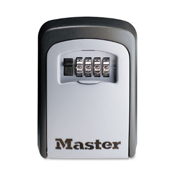 Picture of Locking Combination 5 Key Steel Box, 3.25" Wide, Black/Silver