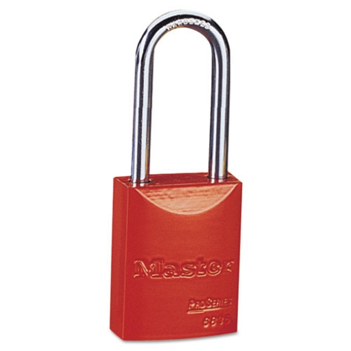 Picture of Pro Series High Visibility Aluminum Padlock, 5 Pin, Red
