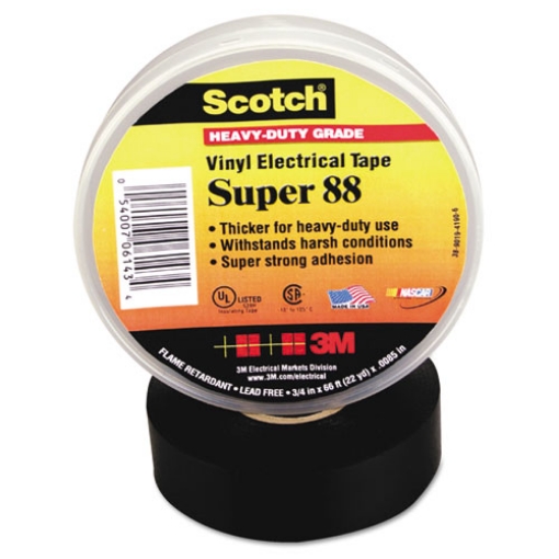 Picture of Scotch 88 Super Vinyl Electrical Tape, 0.75" X 66 Ft, Black