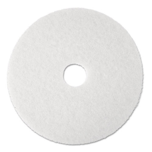 Picture of Low-Speed Super Polishing Floor Pads 4100, 20" Diameter, White, 5/carton