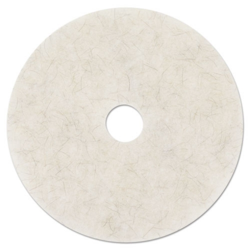 Picture of Ultra High-Speed Natural Blend Floor Burnishing Pads 3300, 19" Diameter, White, 5/carton