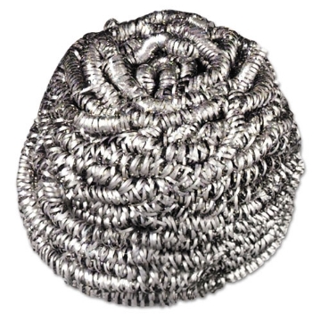Picture of Stainless Steel Scrubber, Silver, 12/carton