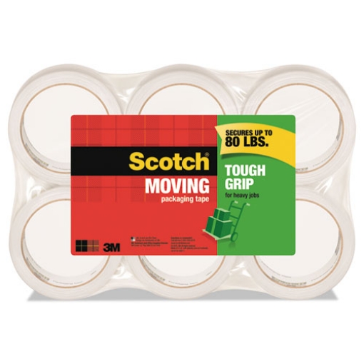 Picture of Tough Grip Moving Packaging Tape, 3" Core, 1.88" X 54.6 Yds, Clear, 6/pack