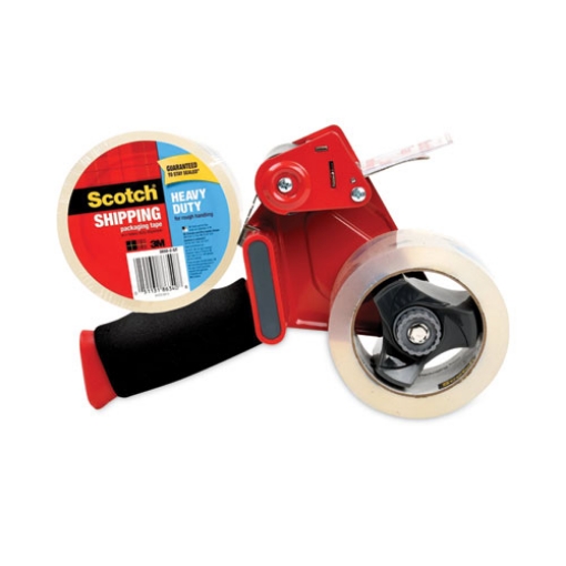 Picture of Packaging Tape Dispenser With Two Rolls Of Tape, 3" Core, For Rolls Up To 2" X 60 Yds, Red