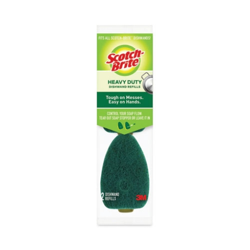 Picture of Soap-Dispensing Dishwand Sponge Refills, 2.9 X 2.2, Green, 2/pack