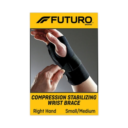 Picture of Energizing Wrist Support, Small/Medium, Fits Right Wrists 5.5" to 6.75", Black, 12/Carton