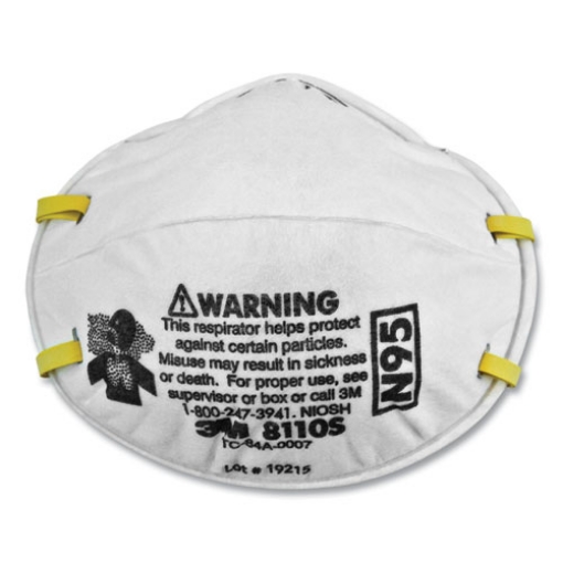 Picture of N95 Particulate Respirator 8110s, Half Facepiece, Small, 160/carton