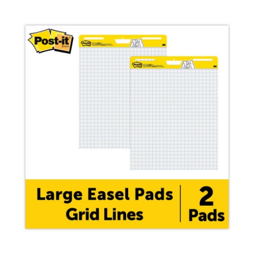 Picture of Vertical-Orientation Self-Stick Easel Pads, Quadrille Rule (1 sq/in), 25 x 30, White, 30 Sheets, 2/Carton