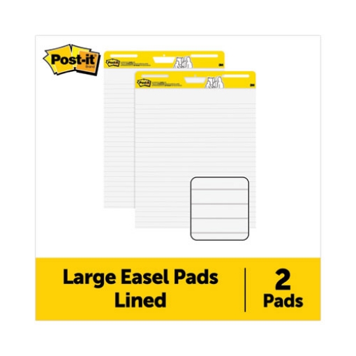 Picture of Vertical-Orientation Self-Stick Easel Pads, Presentation Format (1.5" Rule), 25 x 30, White, 30 Sheets, 2/Pack