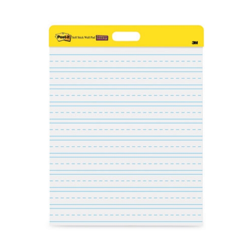 Picture of Self-Stick Wall Pad, Manuscript Format (Primary 3" Rule), 20 x 23, White, 20 Sheets, 2/Pack