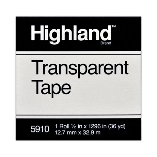 Picture of Transparent Tape, 1" Core, 0.5" X 36 Yds, Clear