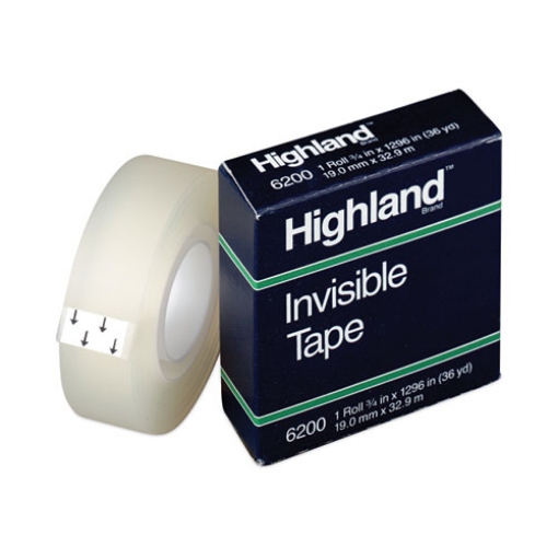 Picture of Invisible Permanent Mending Tape, 1" Core, 0.75" X 36 Yds, Clear