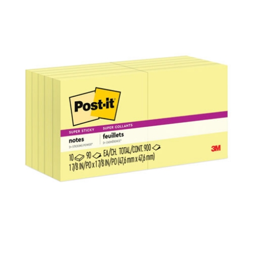 Picture of Pads in Canary Yellow, 1.88" x 1.88", 90 Sheets/Pad, 10 Pads/Pack