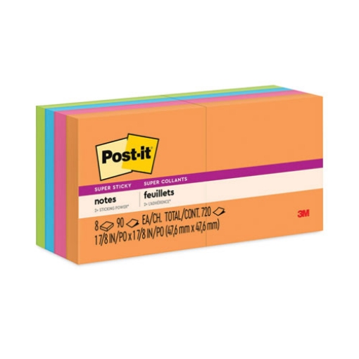 Picture of Pads in Energy Boost Collection Colors, 2" x 2", 90 Sheets/Pad, 8 Pads/Pack