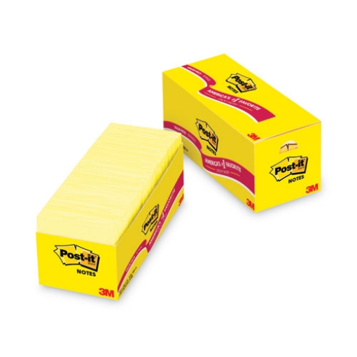 Picture of Original Pads in Canary Yellow, Cabinet Pack, 3" x 3", 90 Sheets/Pad, 18 Pads/Pack