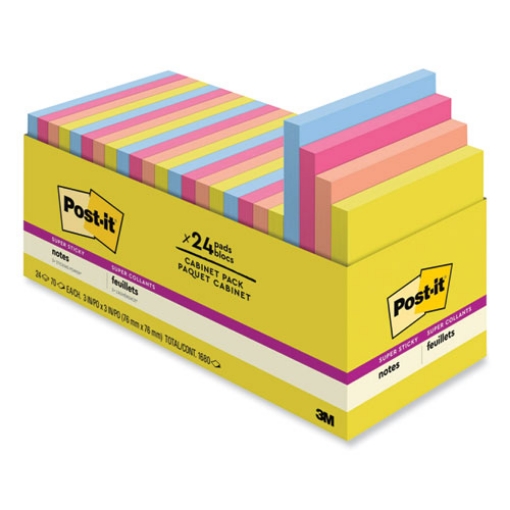 Picture of Note Pads in Summer Joy Collection Colors, 3" x 3", Summer Joy Collection Colors, 70 Sheets/Pad, 24 Pads/Pack