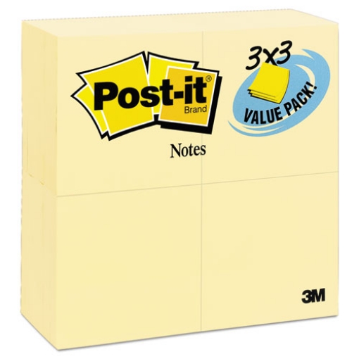 Picture of Original Pads in Canary Yellow, Value Pack, 3" x 3", 100 Sheets/Pad, 24 Pads/Pack