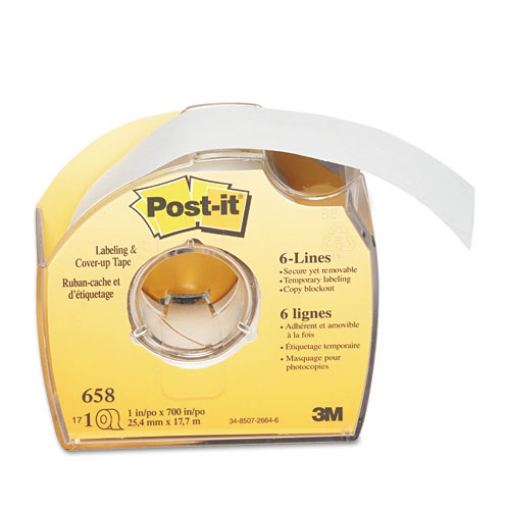 Picture of Labeling and Cover-Up Tape, Non-Refillable, Clear Applicator, 1" x 700"